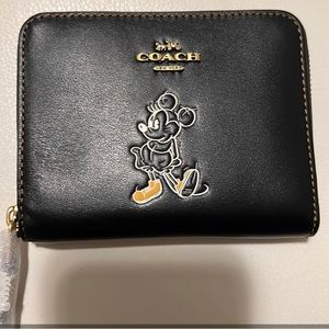 Disney X Coach Small Zip Around Wallet With Disney Motif NWT